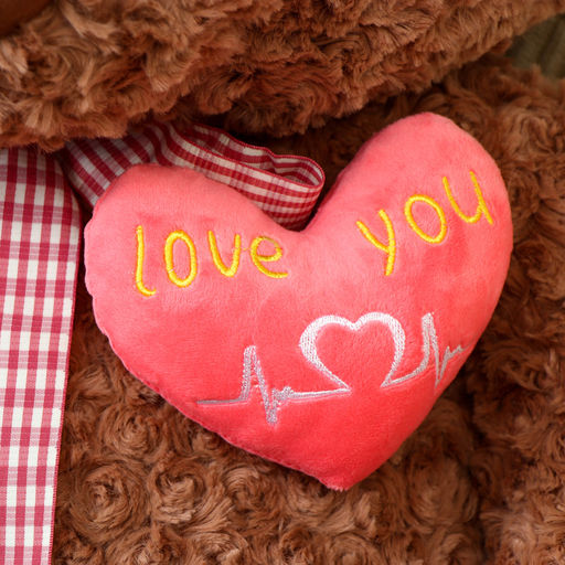 Мягкая игрушка «Медведь» с сердцем, 80 см, цвет коричневый