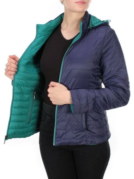 9313 TURQUOISE/BLUE Куртка демисезонная двухсторонняя женская RIKA (100 гр. синтепон) - Fashion фото 9