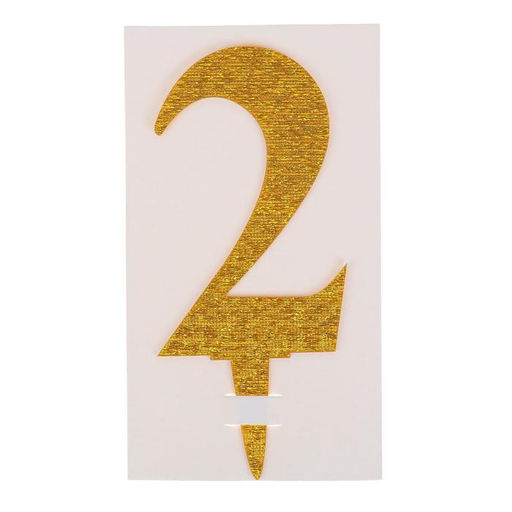 Цена за 5 шт. Топпер для торта «2», акрил, МИКС