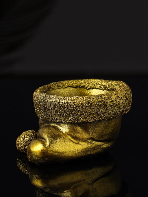 Подсвечник на 1 свечу Колпак 9?7?5 см, гипс под золото