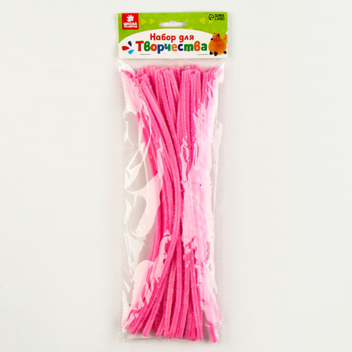 Синельная проволока набор 50 шт., розовая, 30 см