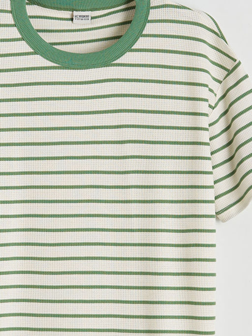 Bisiklet Yaka ?izgili Erkek ?ocuk Ti??rt