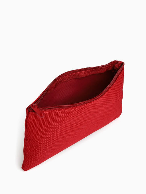 Цена за 3 шт. Косметичка-пенал на молнии, плоская, маленькая, однотонная, бордовая
