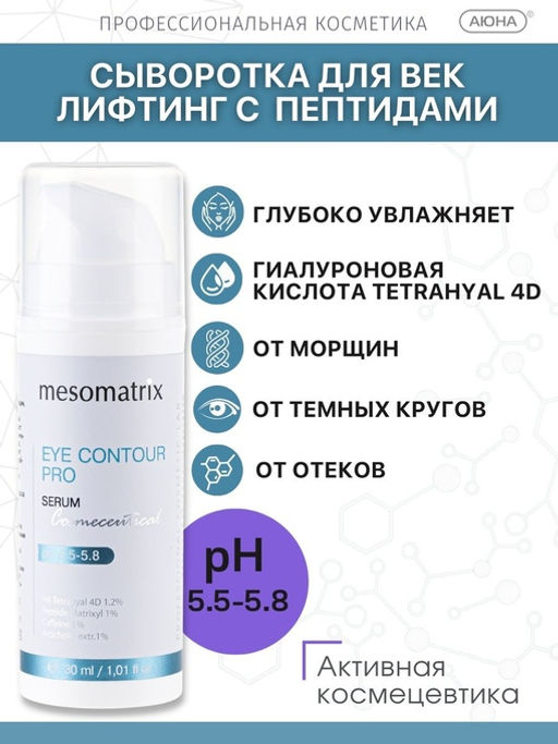 EYE CONTOUR PRO, сыворотка для век с увлажняющим, противоотечным и лифтинг-эффектом
