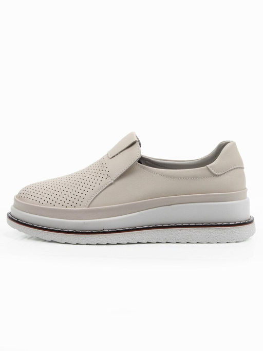 03-C319-2A BEIGE Полуботинки летние женские (натуральная кожа)