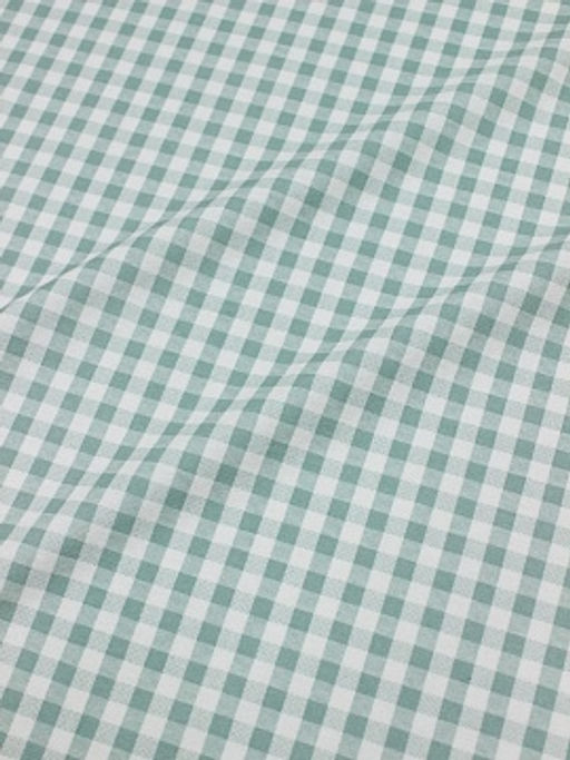 Теплый хлопок Клетка (0.7*0.7см) цв.мятная дымка/белый, ш.1.48м, хлопок-100%, 160гр/м.кв
