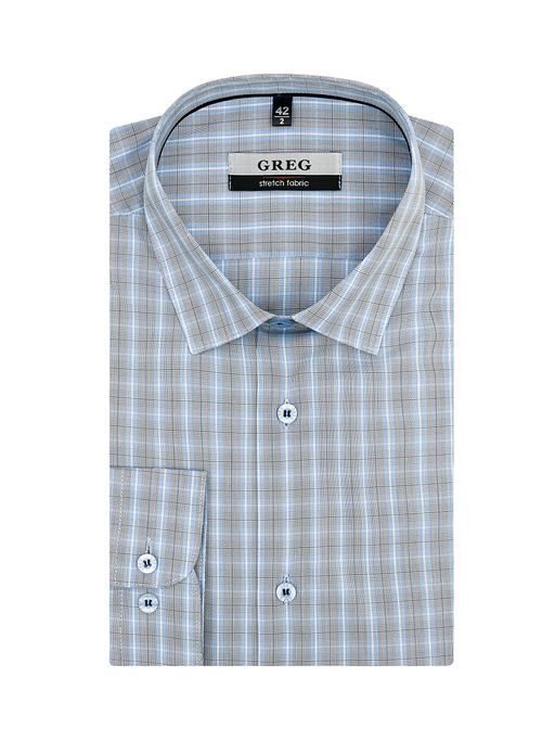 Сорочка мужская длинный рукав GREG 325/238/180/Z/1p STRETCH  фото 3