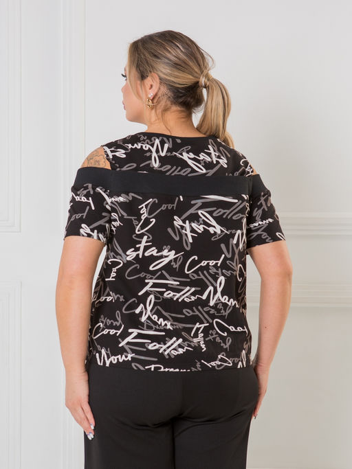 Блузка 1434-1 черный - Novita фото 4