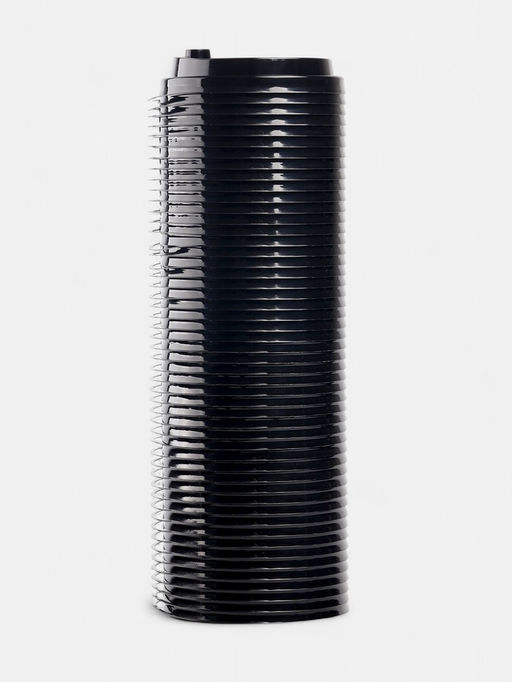 Цена за 100 шт. Крышка одноразовая для стакана «Чёрная» с клапаном, глянец 90 мм