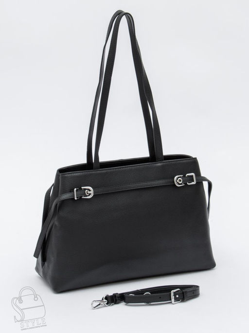 Сумка женская кожаная 8021-2S black Velina Fabbiano-Safenta