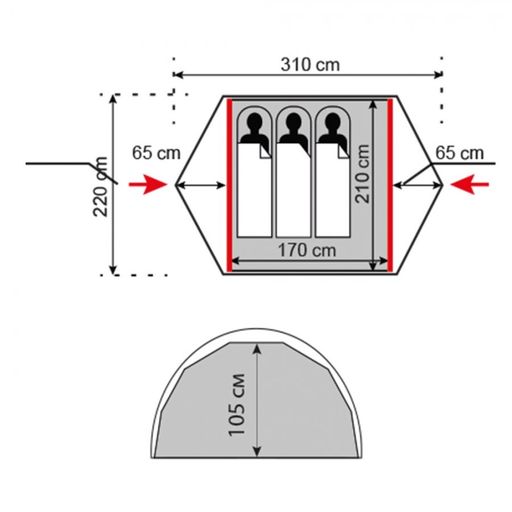 Tramp палатка Cloud 3Si  фото 25