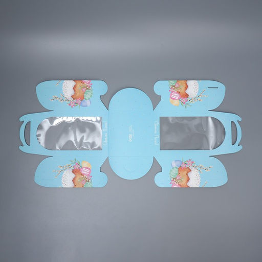 Цена за 5 шт. Коробка под маленький торт, кондитерская упаковка, «Пасха», 15×15×18 см