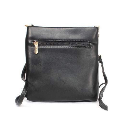 Сумка женская искусственная кожа DJ-7014-1-BLACK, 1отд, плечевой ремень, черный SALE 257791 - Adelia фото 2