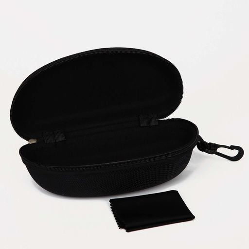 Футляр для очков на молнии, салфетка, цвет чёрный - Simaland фото 6