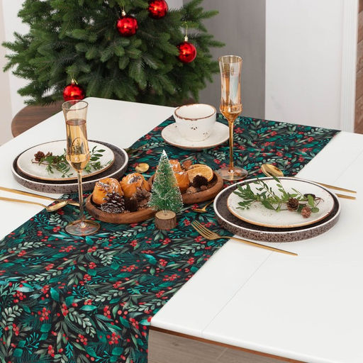 Дорожка на стол новогодняя Этель Winter berry 40х147см, 100%хл, саржа 190 г/м2  фото 5