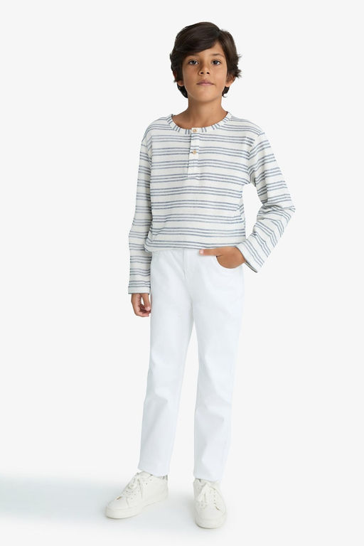 Bisiklet Yaka _izgili Sweatshirt Erkek _ocuk - Defacto фото 2