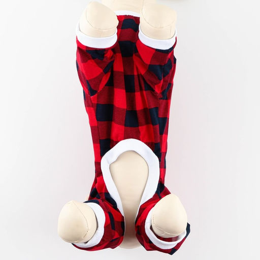 Костюм для животных красно-черный в клетку, S (ДС 31, ОШ 32-34, ОГ 47-51) - Пушистое счастье фото 8