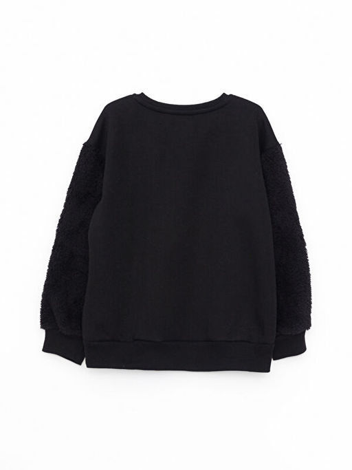 Bisiklet Yaka Pul ??lemeli Uzun Kollu K?z ?ocuk Sweatshirt - Waikiki фото 2