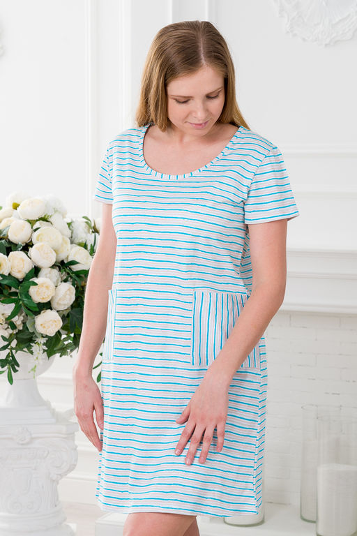 Туника женская из кулирки Руслана бирюзовый