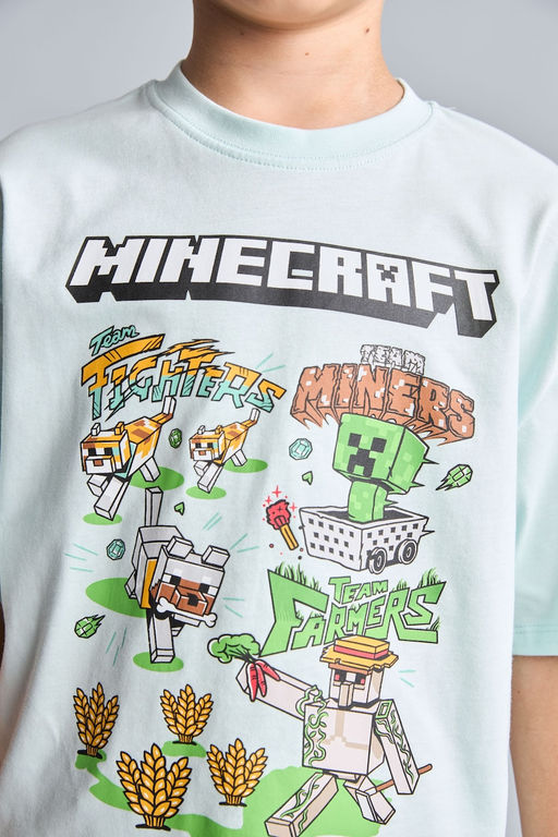 %100 Pamuk Minecraft Lisansl_ Ti__rt Erkek _ocuk - Defacto фото 3
