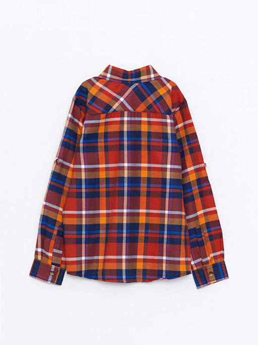 Ekose Uzun Kollu Gabardin Erkek ?ocuk G?mlek - Waikiki фото 2