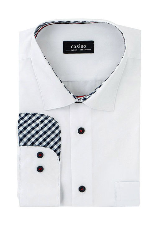 Сорочка мужская длинный рукав CASINO c100/157/ice/4p  фото 2