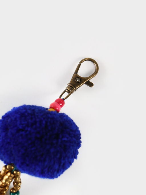 Брелок плетеный, 22 см, цв. синий