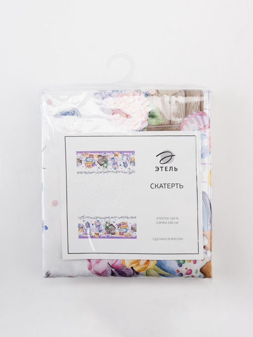 Скатерть Этель Цыплята и куличи 220?147 см, 100% хлопок, саржа 190 г/м?