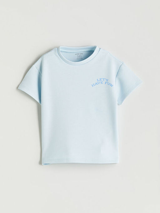 Bask?l? Erkek Bebek Ti??rt ve ?ort 2li Tak?m