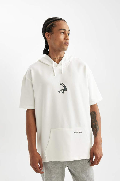 DeFactoFit Shaquille ONeal Oversize-футболка с капюшоном и короткими рукавами  фото 3