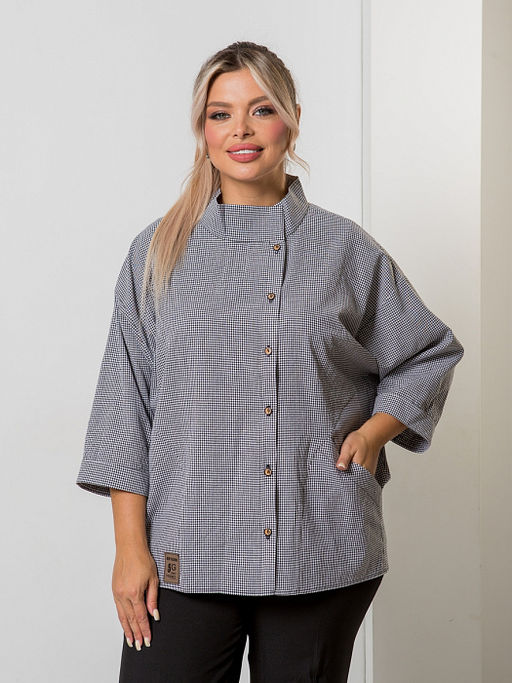 Блузка 1423 черно-белый