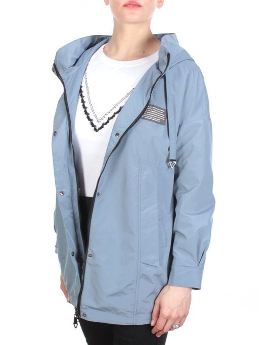 FY-221 GRAY/BLUE Ветровка женская АЛИСА (65% хлопок, 35% полиэстер) - Фабричный китай фото 7
