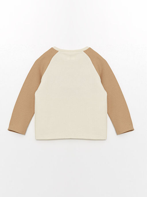 Bisiklet Yaka Uzun Kollu Bask?l? Erkek Bebek Ti??rt - Waikiki фото 2