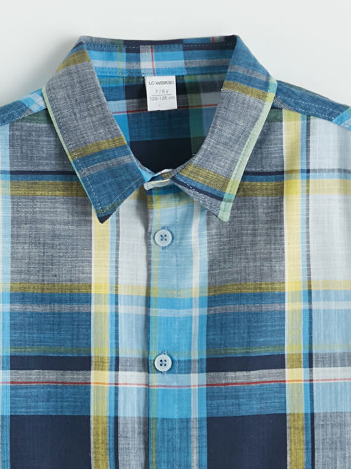 Ekose K?sa Kollu Erkek ?ocuk G?mlek