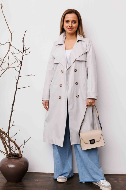 Плащ AURA 7033-164-Р жемчужный