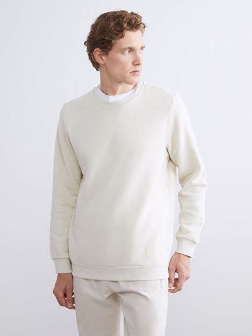 Bisiklet Yaka Erkek Sweatshirt
