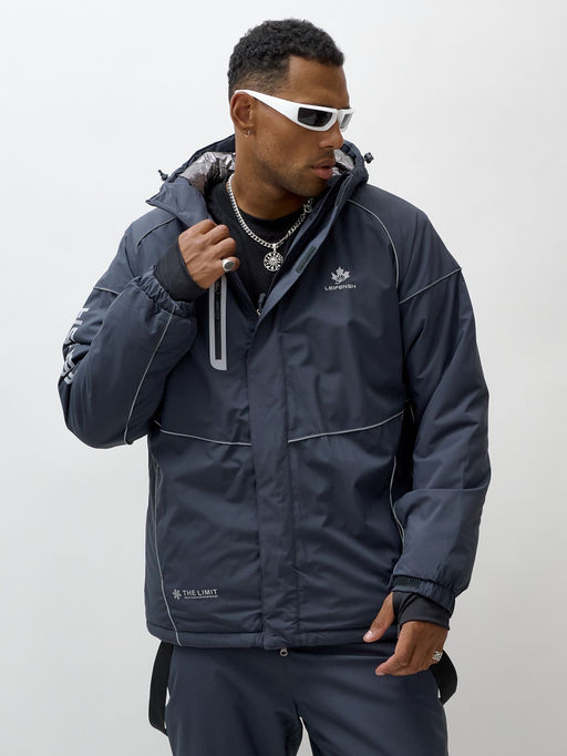 Горнолыжный костюм мужской зимний темно-серого цвета 383TC - Mtforce фото 14