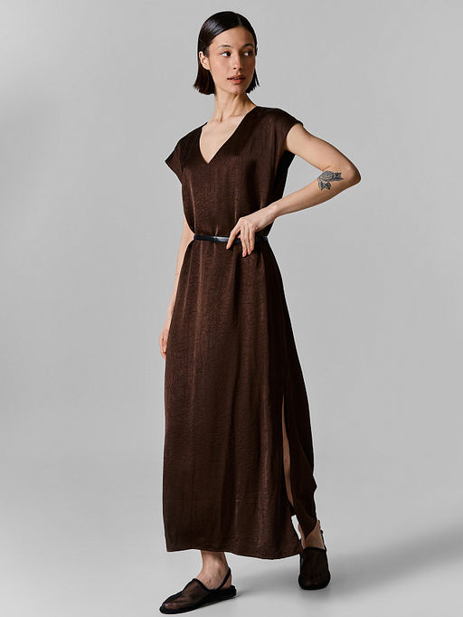 Платье макси женское коричневое - Mark formelle фото 3