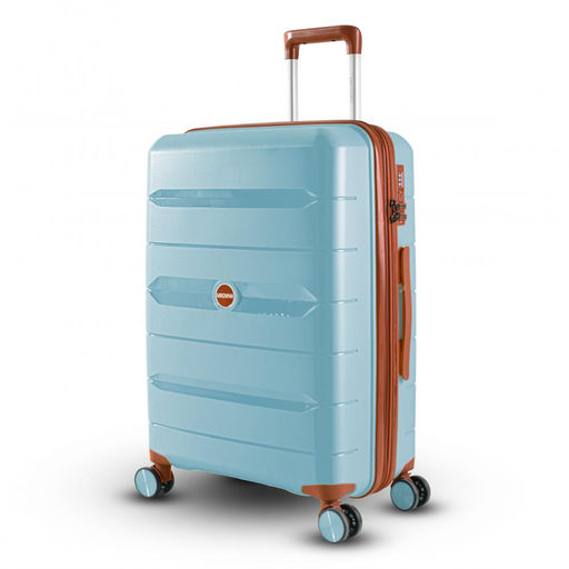 Набор из 3-х чемоданов с расширением 23102 Серо-голубой - Mironpan фото 7