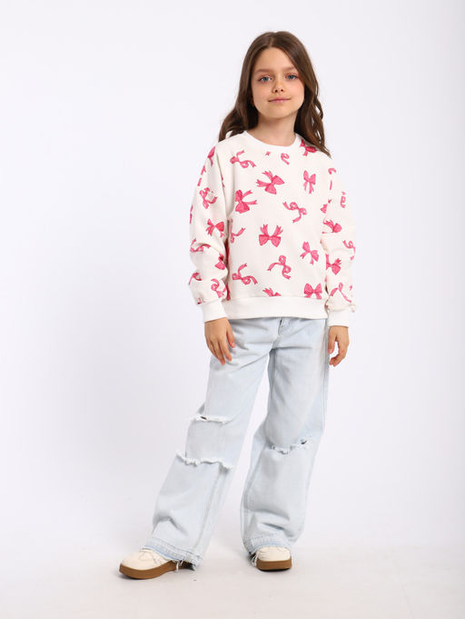 ДЖ063 Джемпер "Бант" (розовый)