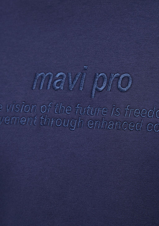 Kapusonlu Lacivert Sweatshirt - Mavi фото 8