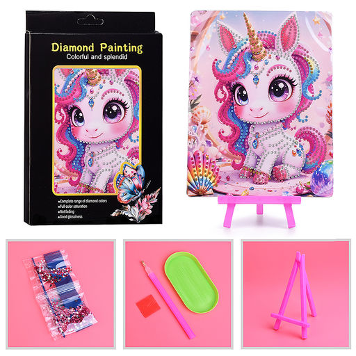 Мозаика алмазная "Маленький единорог" 15*20см