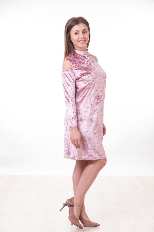 Платье Бархат розовое - Марлен фото 2