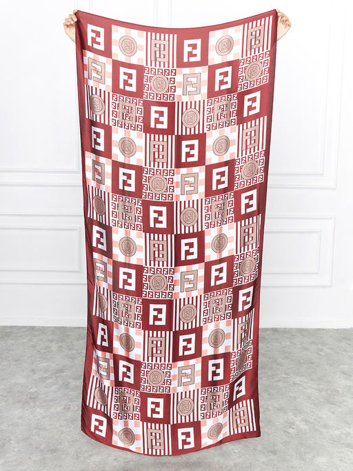 Большой, мягкий, тонкий и очень нежный двусторонний палантин с рисунком - Tantino фото 3