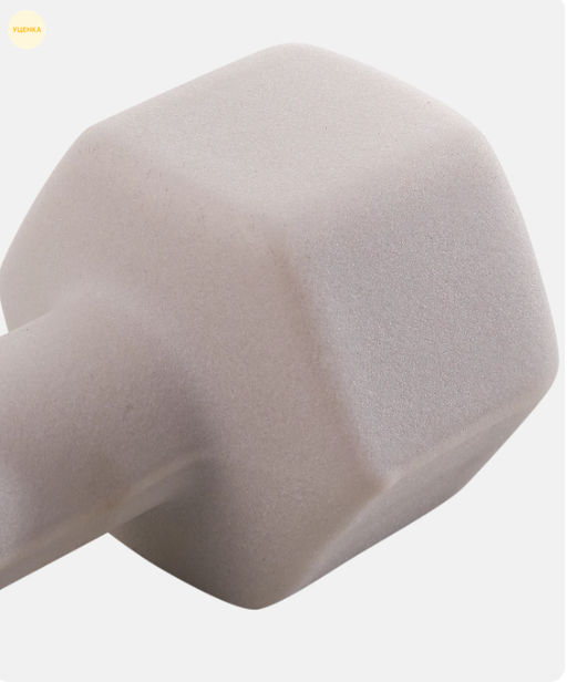 УЦЕНКА Гантель неопреновая STARFIT DB-201 5 кг, тепло-серый пастель  фото 6