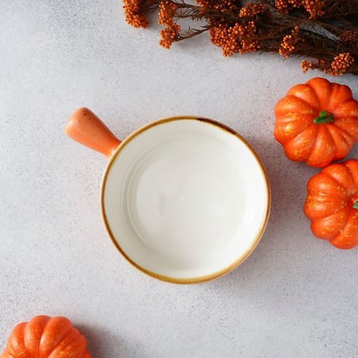 Кокотница Magistro «Церера», 500 мл, d=15 см, фарфор, оранжевая