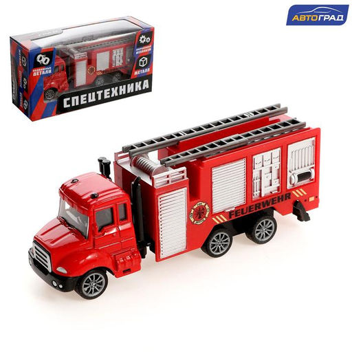 Машинка металлическая Пожарная служба, инерция, с элементами из пластика, МИКС