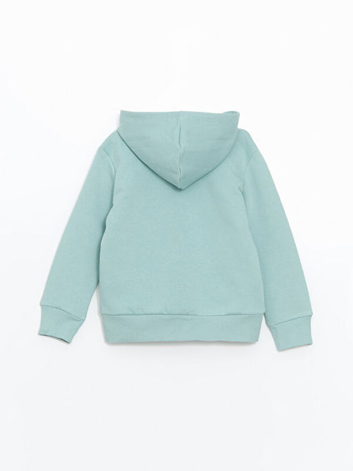 Uzun Kollu K?z ?ocuk Kal?n Fermuarl? Sweatshirt