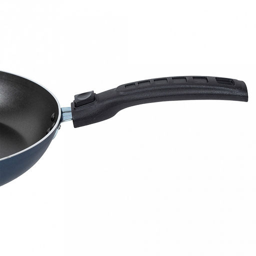 "Azure" Сковорода с антипригарным покрытием д26см "Сатин", h4,5см, s2мм, съемная бакелитовая ручка, синий (Россия)