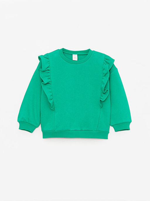 Bisiklet Yaka Uzun Kollu Bask?l? K?z Bebek Sweatshirt 2li - Waikiki фото 3
